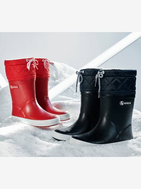 Wellies for Boys, Lolly Pop Giboulée by AIGLE® Black+Dark Blue+Red 