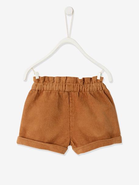 Corduroy Shorts for Baby Girls BLUE DARK SOLID+Camel 