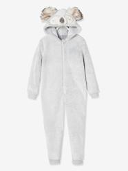 -Koala Onesie in Velour for Girls