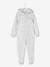 Koala Onesie in Velour for Girls Light Grey 