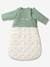 Dual Fabric Baby Sleep Bag with Removable Sleeves, FLEURETTES Green 