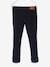 Slim Leg Corduroy Trousers for Boys Dark Blue+Tan 