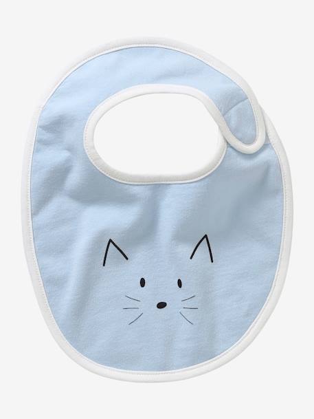 Pack of 5 Animal Bibs for Newborns Light Blue 