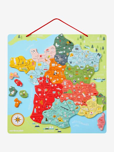 Magnetic Puzzle of France - French Version in FSC® Certified Wood NO COLOR 