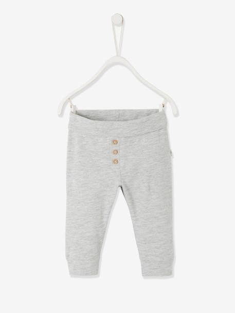 Leggings in Organic Cotton for Babies Light Grey 