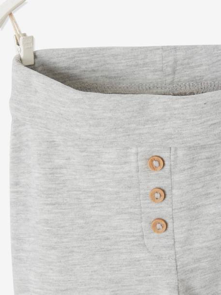 Leggings in Organic Cotton for Babies Light Grey 