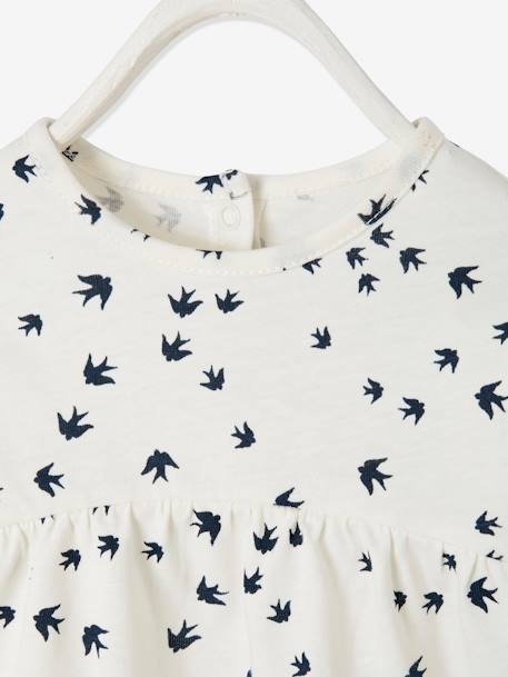 Printed Top for Baby Girls White/Print 