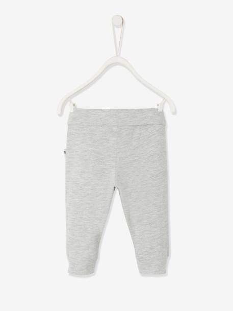 Leggings in Organic Cotton for Babies Light Grey 