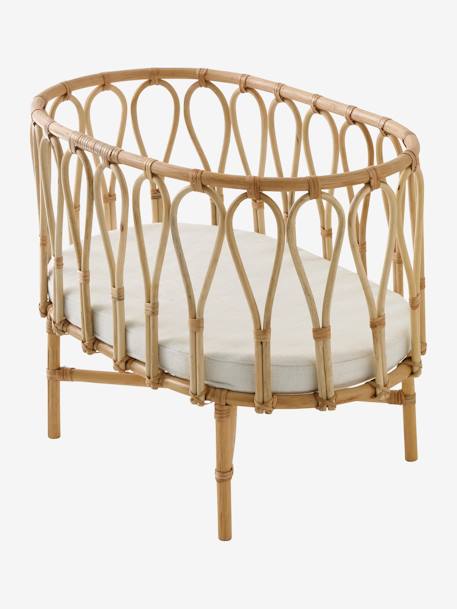 Rattan Bed for Dolls Beige 