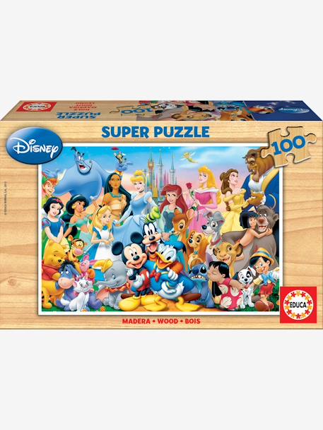 100-Piece Wooden Puzzle, The Wonderful World of Disney®, by EDUCA Dark Blue 