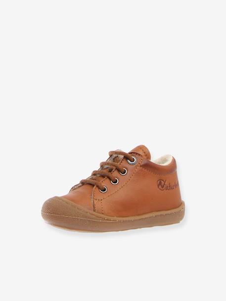 Boots for Baby Boys, Cocoon by NATURINO®, Designed for First Steps Brown+Dark Blue+Tan 