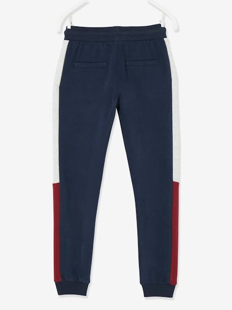 Fleece Trousers with Side Stripes for Boys Dark Blue 