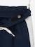 Fleece Trousers with Side Stripes for Boys Dark Blue+pecan nut 