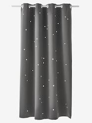 Bedding & Decor-Decoration-Blackout Curtain with Eyelets & Perforated Motifs