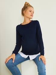 -Dual Fabric Jumper, Maternity & Nursing