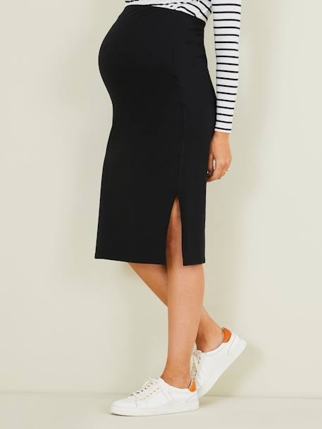 Long Tube Skirt for Maternity Black 