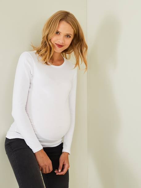 Pack of 2 Long Sleeve Tops for Maternity Black+Dark Blue 