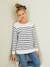 Sailor-Type Top, Maternity & Nursing Special Dark Blue Stripes+White Stripes 