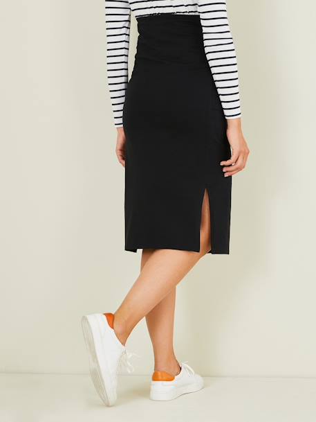 Long Tube Skirt for Maternity Black 