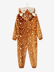 Girls-Nightwear-Plush-effect Reindeer Onesie for Girls