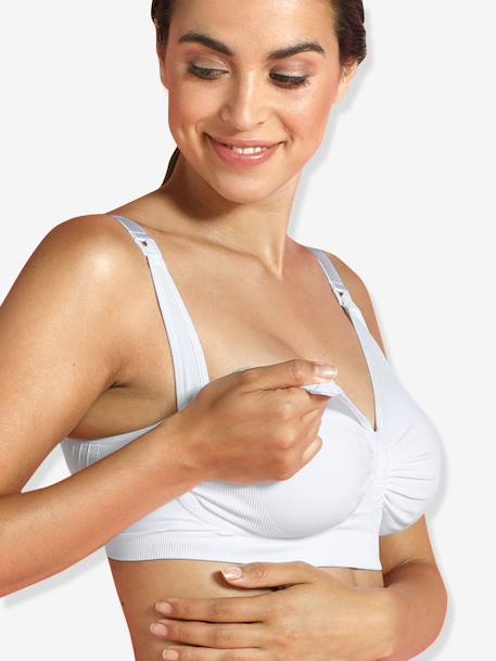 Maternity & Nursing Special Seamless Bra, GelWire® by CARRIWELL Black+White 