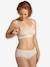 Maternity & Nursing Bra with Shape Memory, by CARRIWELL Beige+Black 