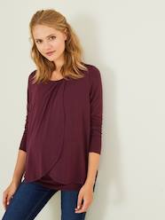 Maternity-Nursing Clothes-Maternity & Nursing Special Crossover Top