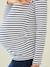 Long-Sleeved Maternity Top White Stripes 