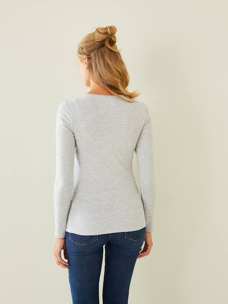 Pack of 2 Long Sleeve Tops for Maternity Black+Dark Blue 