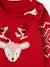 Unisex Christmas Jumper, Reindeer, for Babies Dark Red 