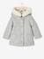 Coat with Hood for Baby Girls Light Grey 