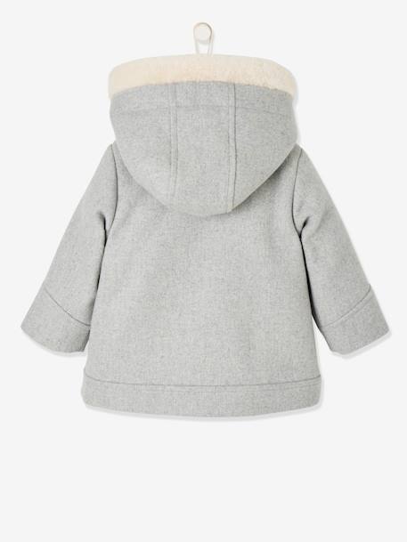 Coat with Hood for Baby Girls Light Grey 