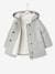 Coat with Hood for Baby Girls Light Grey 