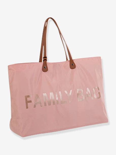 Changing Bag, Family Bag by CHILDHOME Black+GREEN LIGHT SOLID WITH DESIGN+Light Pink 