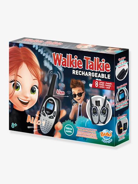 Rechargeable Walkie Talkie by BUKI Black 