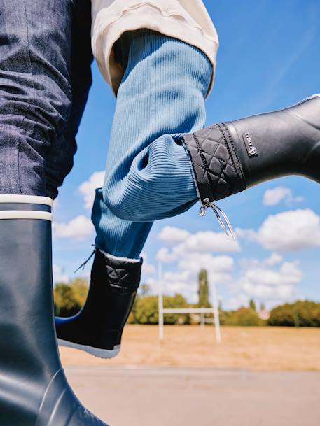 Wellies for Boys, Lolly Pop Giboulée by AIGLE® Black+Dark Blue+Red 