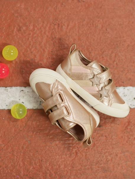 Trainers with Touch Fasteners for Girls, Designed for Autonomy Shimmery Light Pink 