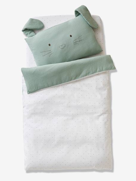 Duvet Cover for Babies, LAPIN VERT Green 