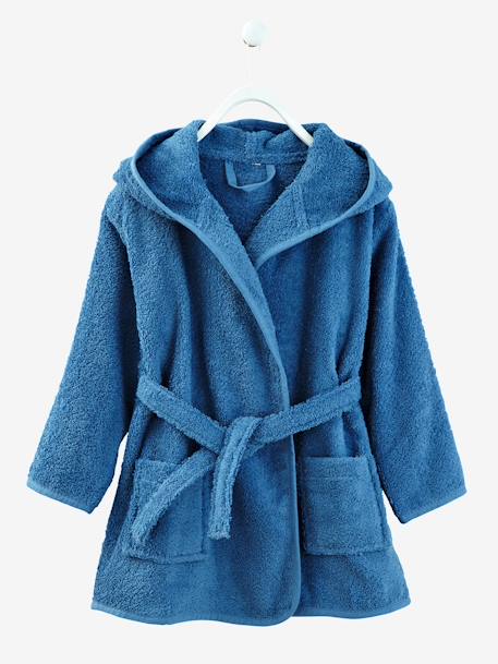 Child's Hooded Bathrobe Blue+Dark Green+Light Blue+Light Green+Light Purple+Navy+Orange+Pink 