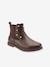 Fancy Boots with Low Heel for Girls Brown 