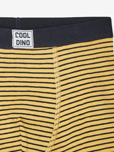 Pack of 5 Stretch Boxer Shorts, Dino, for Boys Dark Blue/Print 