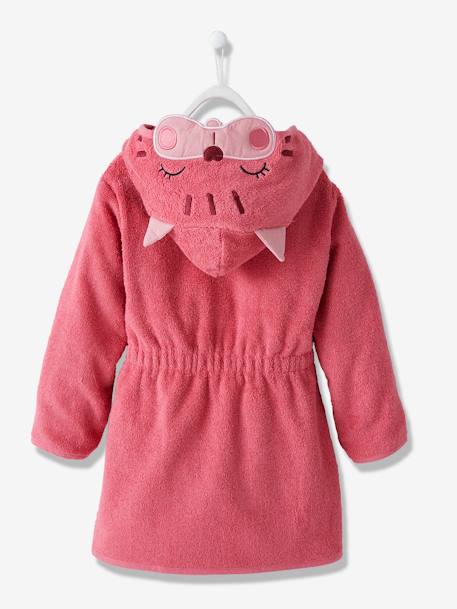 Cat Bathrobe for Children Dark Pink 