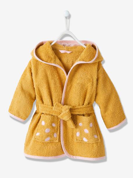 Giraffe Bathrobe for Baby Yellow/Print 