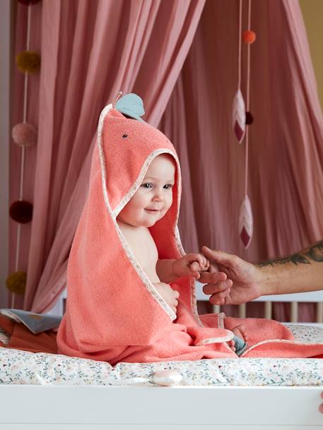 Love Apples Bath Cape for Babies Pink 