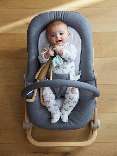 Baby Bouncer with Arch, Babydream ecru+GREEN LIGHT SOLID+Grey+YELLOW DARK SOLID 