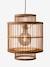 Wicker Cage Hanging Lampshade Brown 