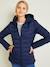 Lightweight Padded Jacket, Adaptable for Maternity & Post-Maternity Dark Blue+GREEN DARK SOLID 