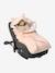 Hooded Car Seat Blanket BROWN LIGHT SOLID+Green+Pink 