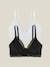 2 Wireless Nursing Bras in Organic Cotton BLACK DARK SOLID+GREY DARK SOLID+GREY LIGHT SOLID 