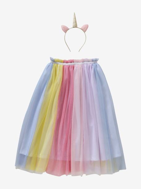 Tutu Skirt + Unicorn Alice Band Set Multi 